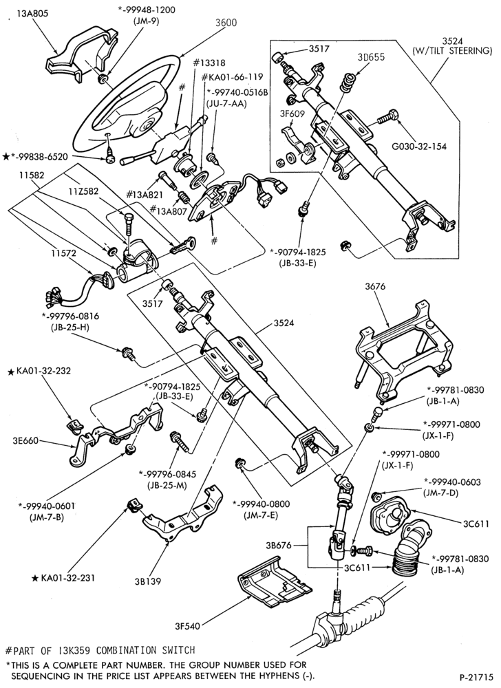 Схема 4EAT TYPE - EXTERNAL PARTS-EXTERNAL PARTS- steering column - floor shift-ST