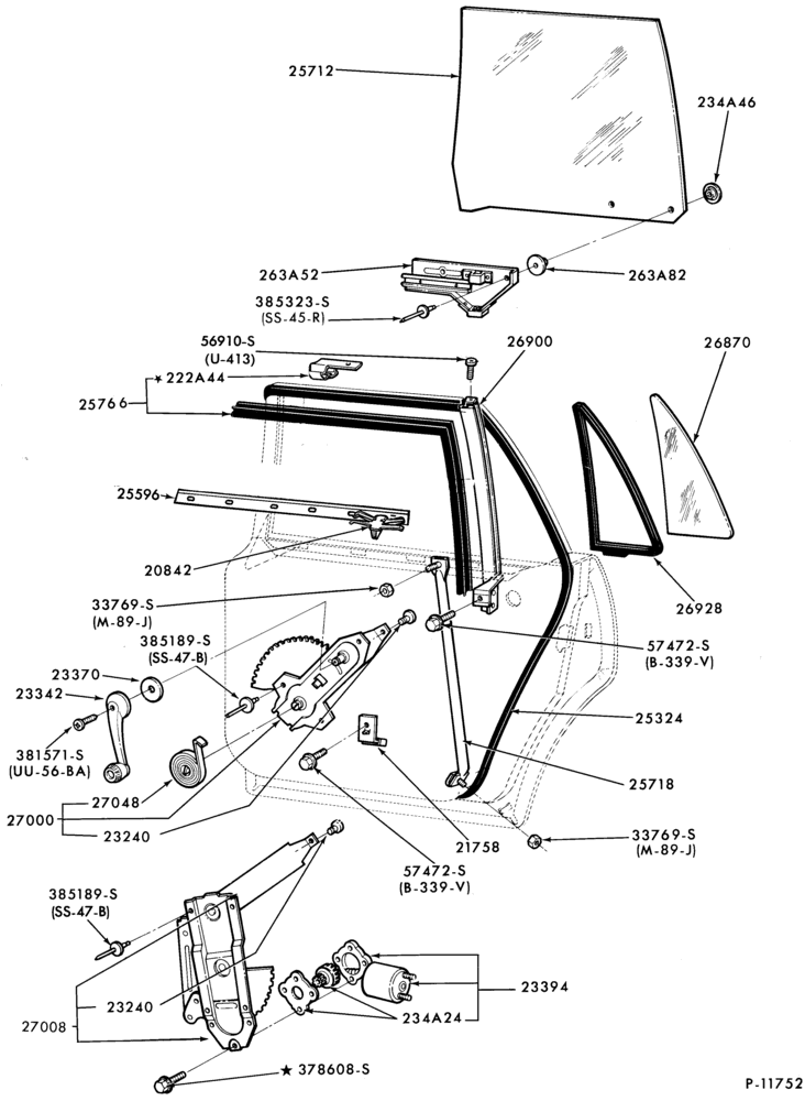 Схема BODY SIDES AND QUARTER-(rear door)