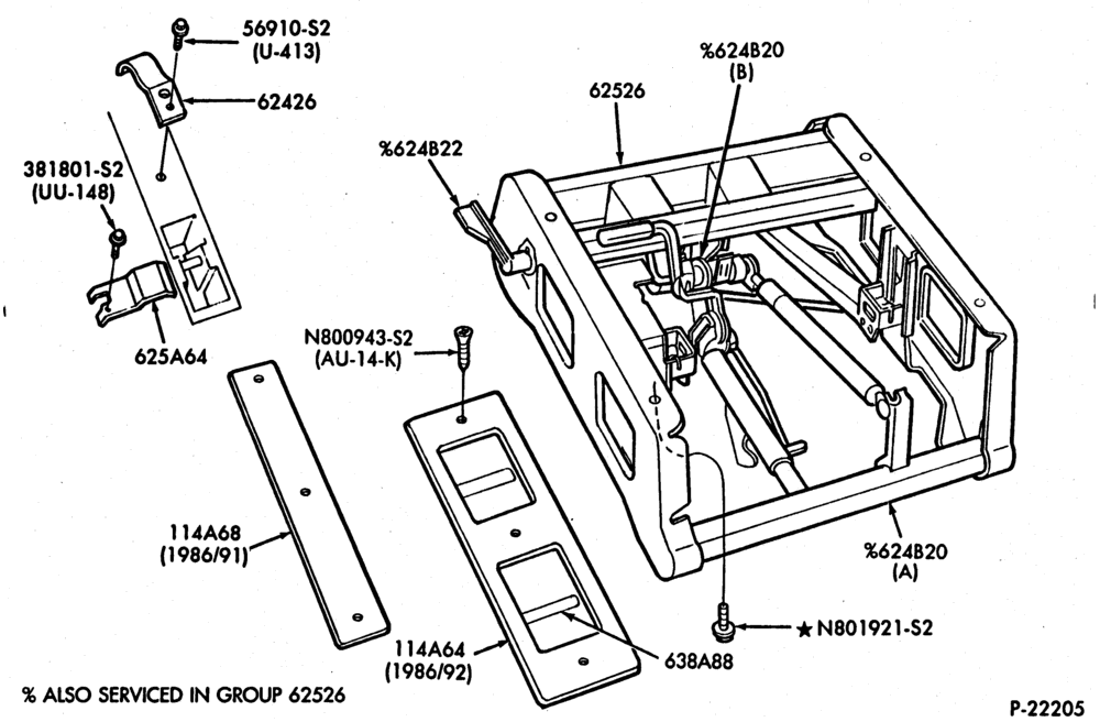 Схема SEATS-Rear seat parts- flip-up - EZ access-A