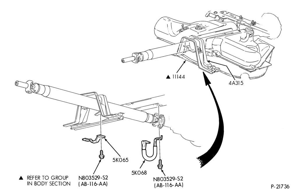 Схема FRAME-CROSSMEMBER - rear support member
