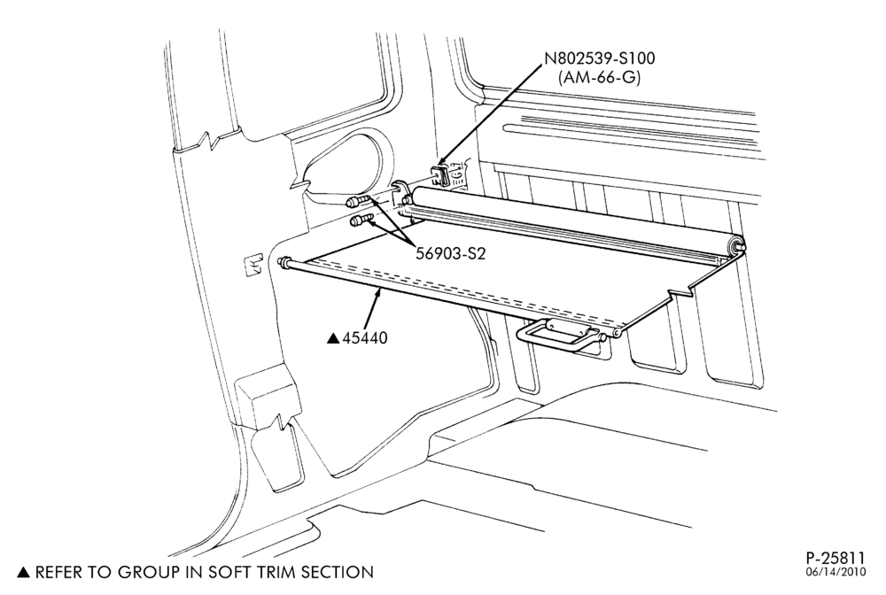 Схема SOFT, INTERIOR TRIM-Luggage compartment cover - SuperCab-R