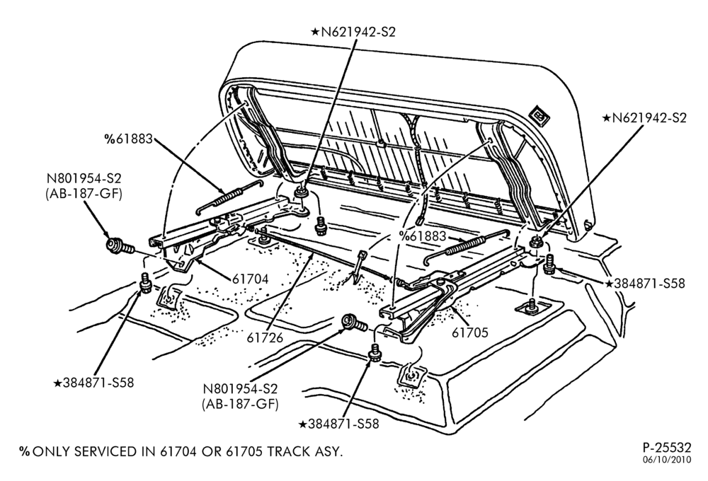 Схема SEATS AND SEAT BELTS-Front seat parts - full width - with or without arm rest - lower half-U150