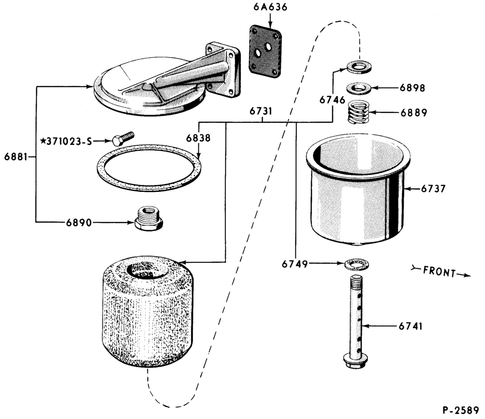 Схема 8 CYL. 7.8L AND 8.8L (477 AND 534 C.I.D.) GAS-(cartridge type)