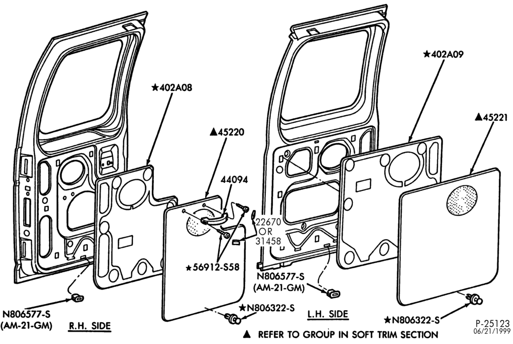 Схема SOFT, INTERIOR TRIM-Interior trim - back doors - low series-E150/450