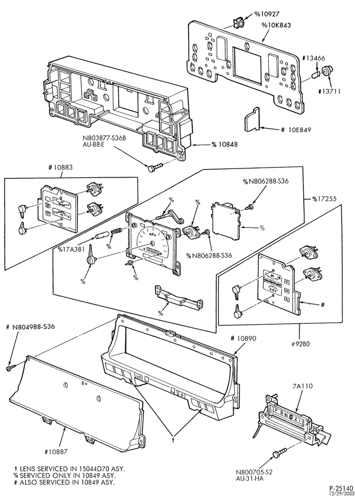 Схема DISTRIBUTOR AND IGNITION SYSTEM-Instrument cluster - E150/350 - w/o cutaway stripped chassis