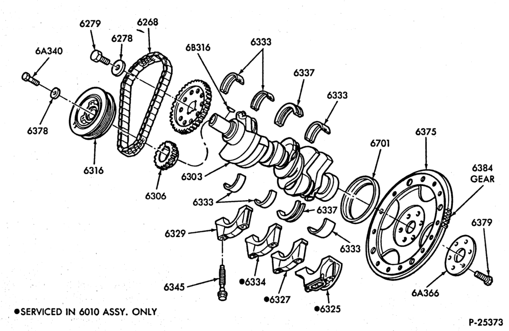 Схема 6 CYL. 3.0L - EXC. SHO-Crankshaft and flywheel