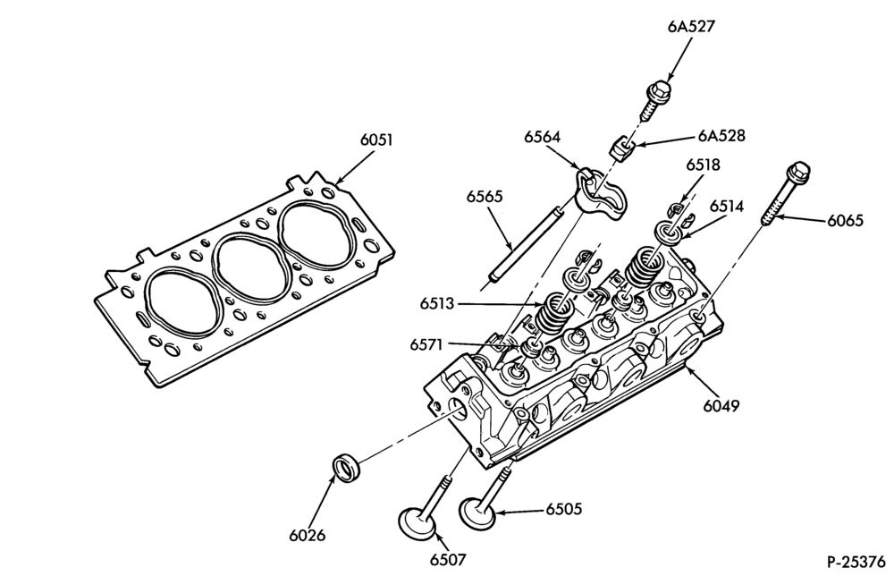 Схема 6 CYL. 3.0L - EXC. SHO-Valves and push rods