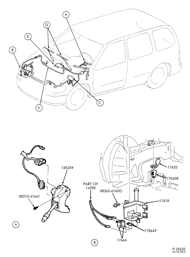 Схема WIPERS & WASHERS-Windshield wiper & washer - Page A-DM