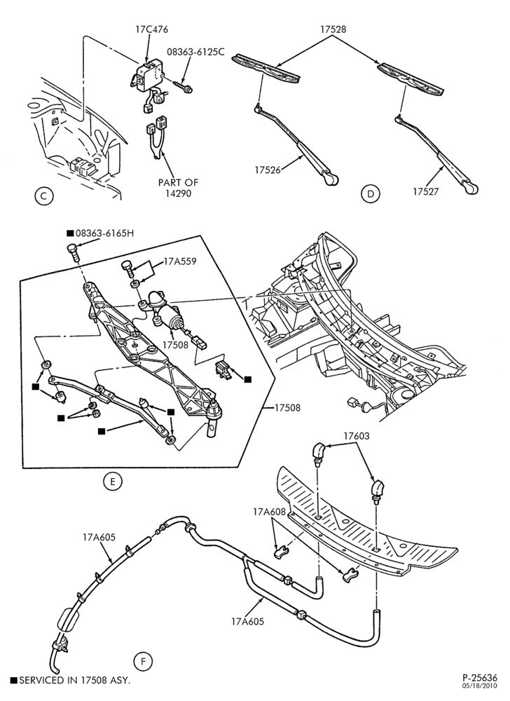 Схема WIPERS & WASHERS-Windshield wiper & washer - Page B-DM
