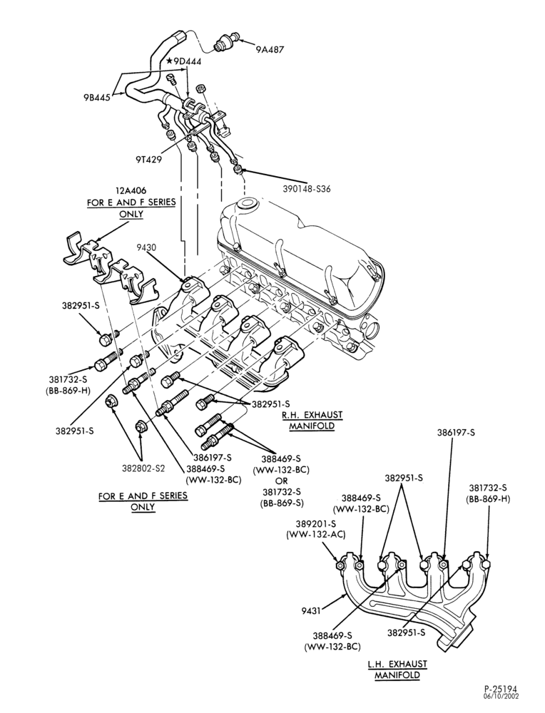 Схема 8 CYL. 5.8L-Manifold & related parts - exhaust