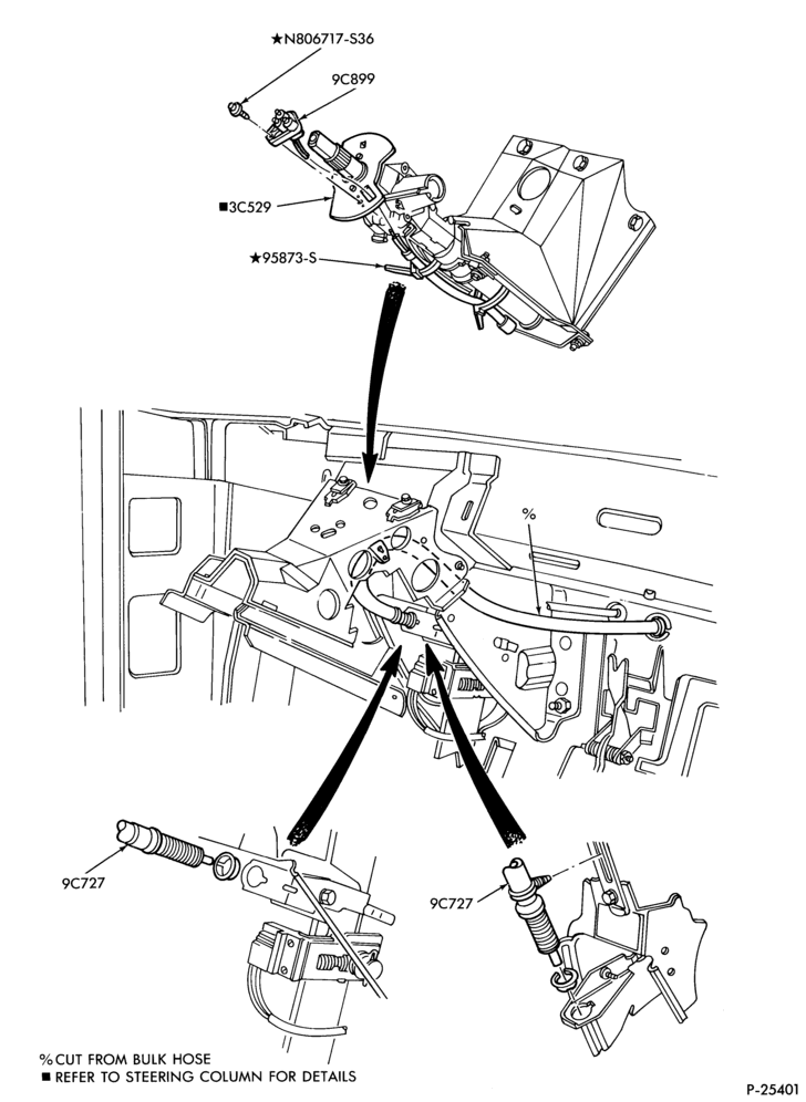 Схема 6 CYL. 3.0L-Speed control - Production installation - passenger compartment