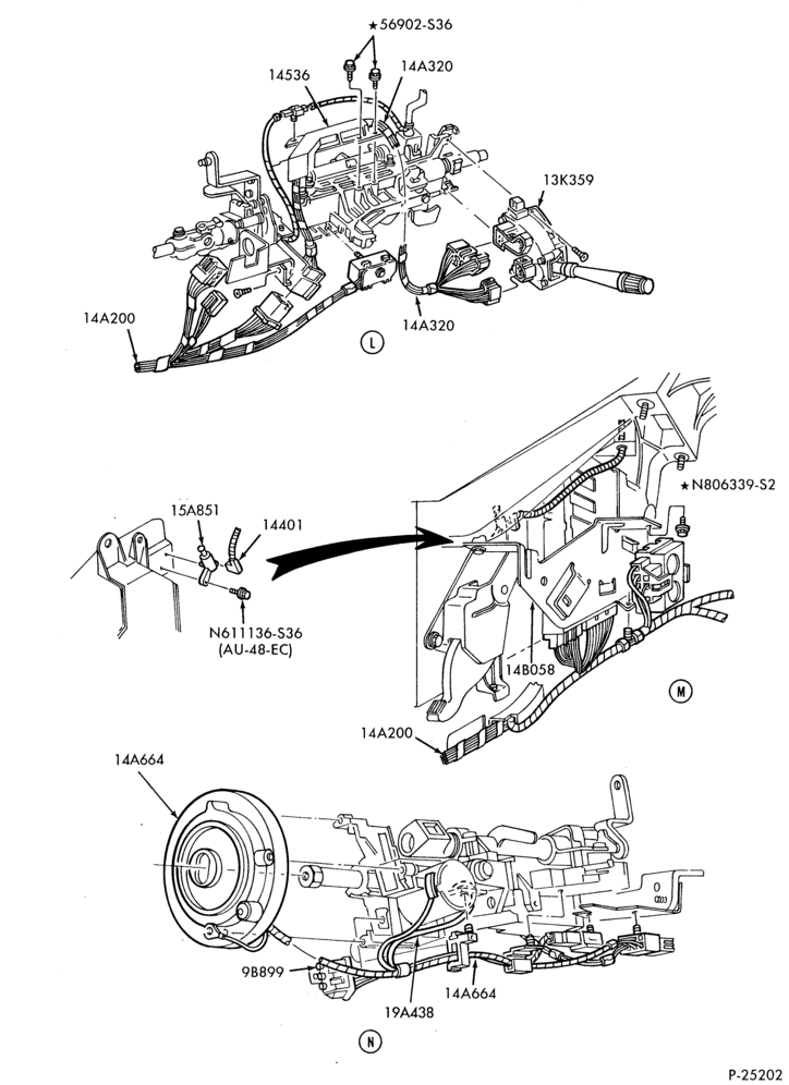 Схема ELECTRICAL SYSTEMS-Wiring system - body - Page D-E150/450