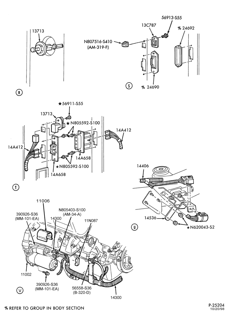 Схема ELECTRICAL SYSTEMS-Wiring system - body - Page F-E150/450