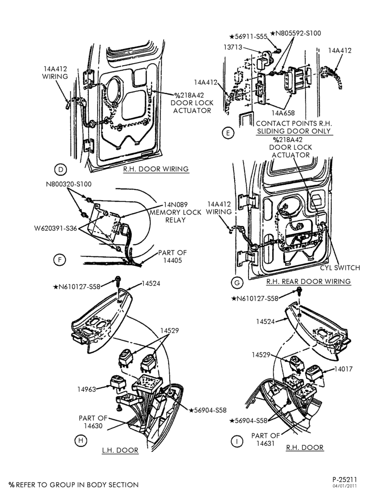 Схема ELECTRICAL SYSTEMS-Wiring system - power door locks, windows & controls - Page B-E150/350,E(Super Duty)