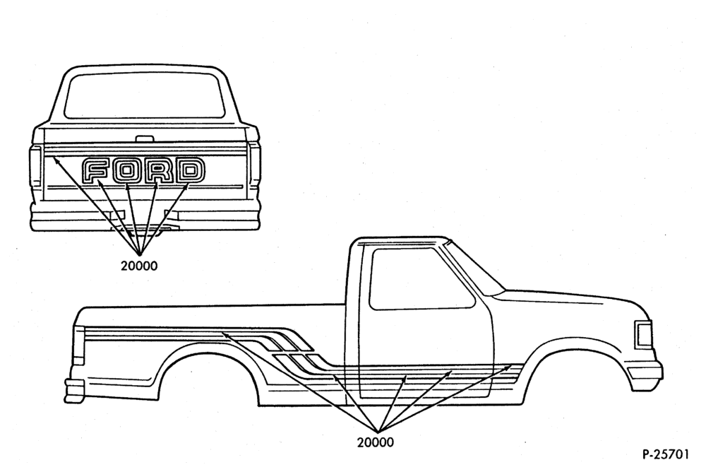 Схема STRIPE KIT - REGULAR CAB (ACCESSORY)