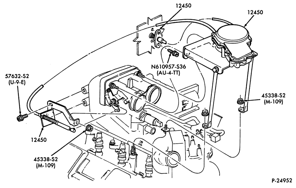 Схема Стартер, IGNITION AND HEADLAMP SWITCHES-Governer control system - 8 cyl. 7.0L gas MFI