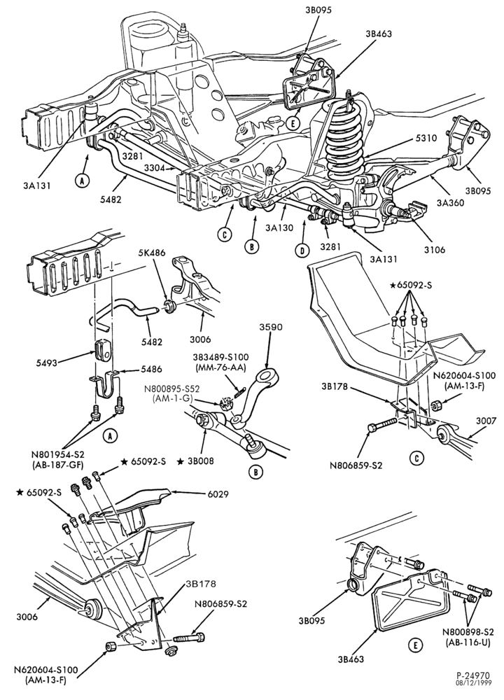 Схема FRONT SUSPENSION-Front suspension - Page A-E150/350,E(Super Duty)