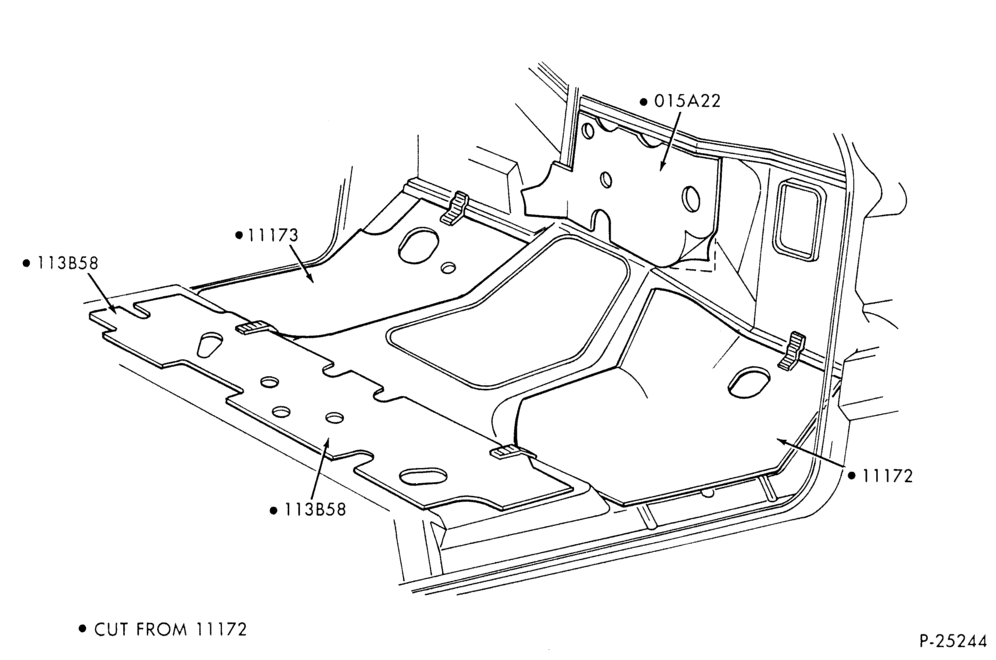 Схема SOFT, INTERIOR TRIM-Front floor sound insulators-U150