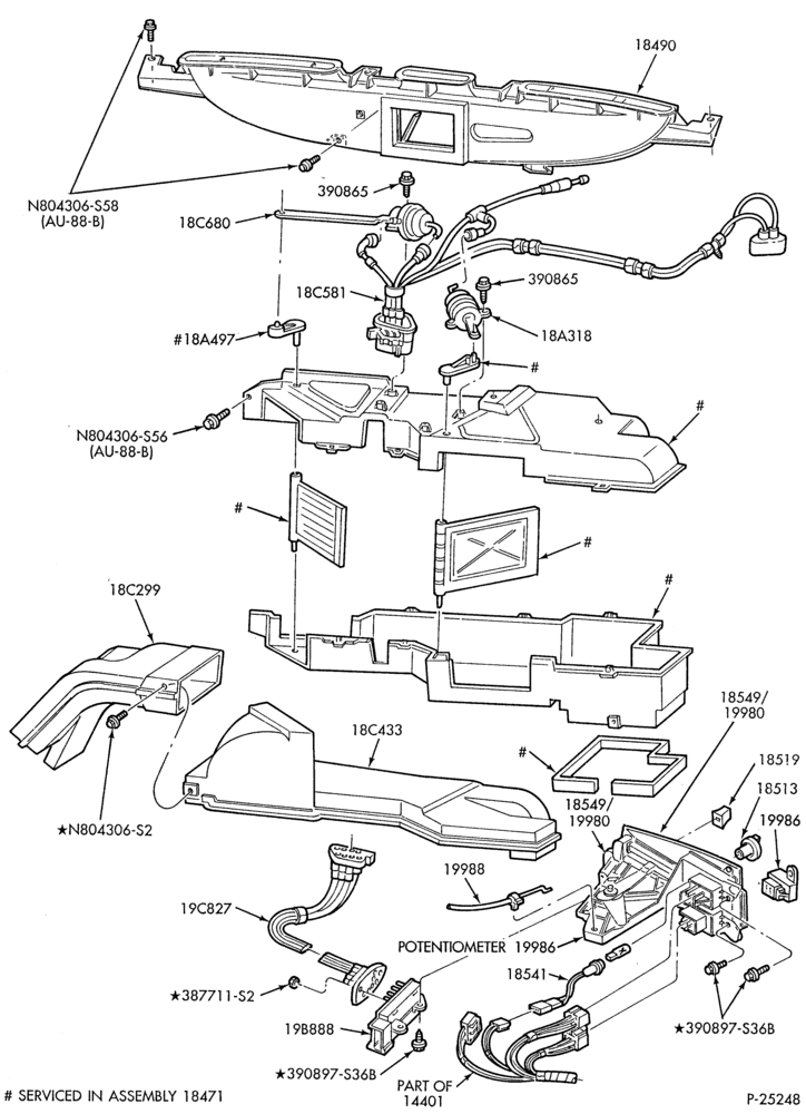 Схема AIR CONDITIONING-Bezels & controls - integral - main-E150/350,E(Super Duty)