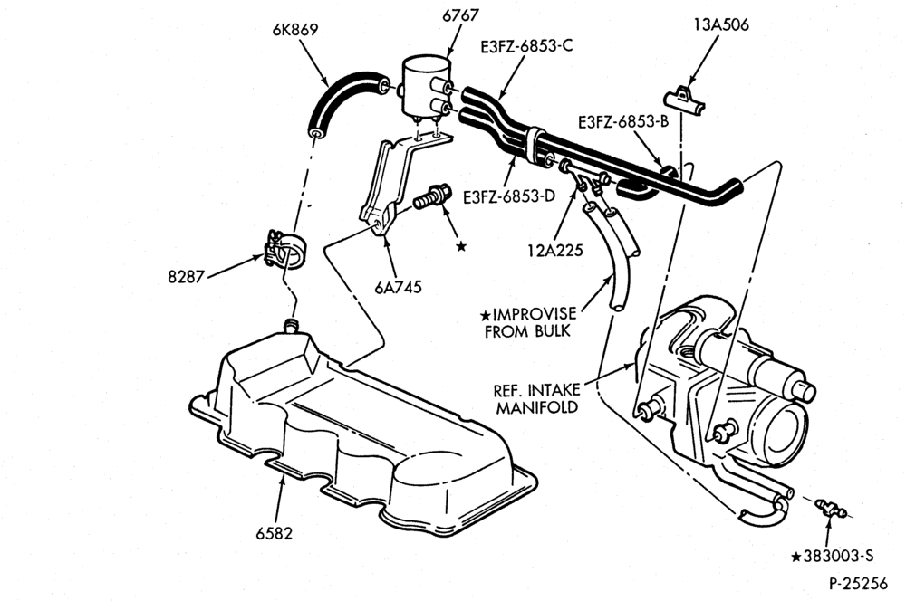 Схема 4 CYL. 1.6L (98 C.I.D.)-Crankcase ventilation system-E.F.I.