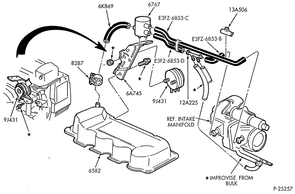 Схема 4 CYL. 1.6L (98 C.I.D.) & 1.9L (116 C.I.D.)-(1.6L) - E.F.I exc. TC