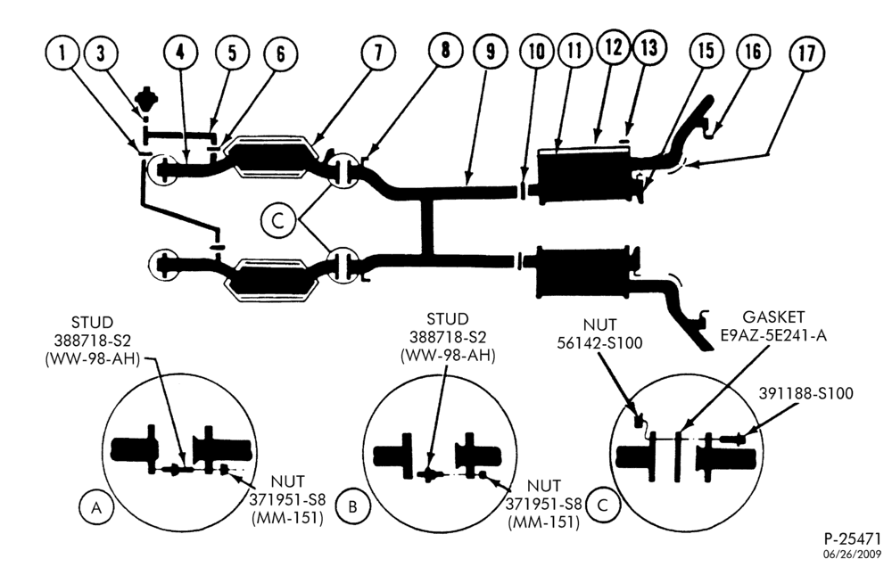 Схема (A,MA) 50 STATES & CANADA W/DUAL EXHAUST -- 2 U/B