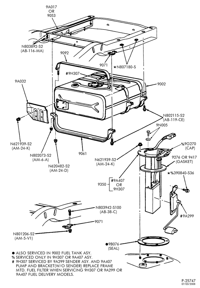 Схема 8 CYL. 7.5L - GAS-Fuel tank & related parts - Cutaway & Stripped Chassis