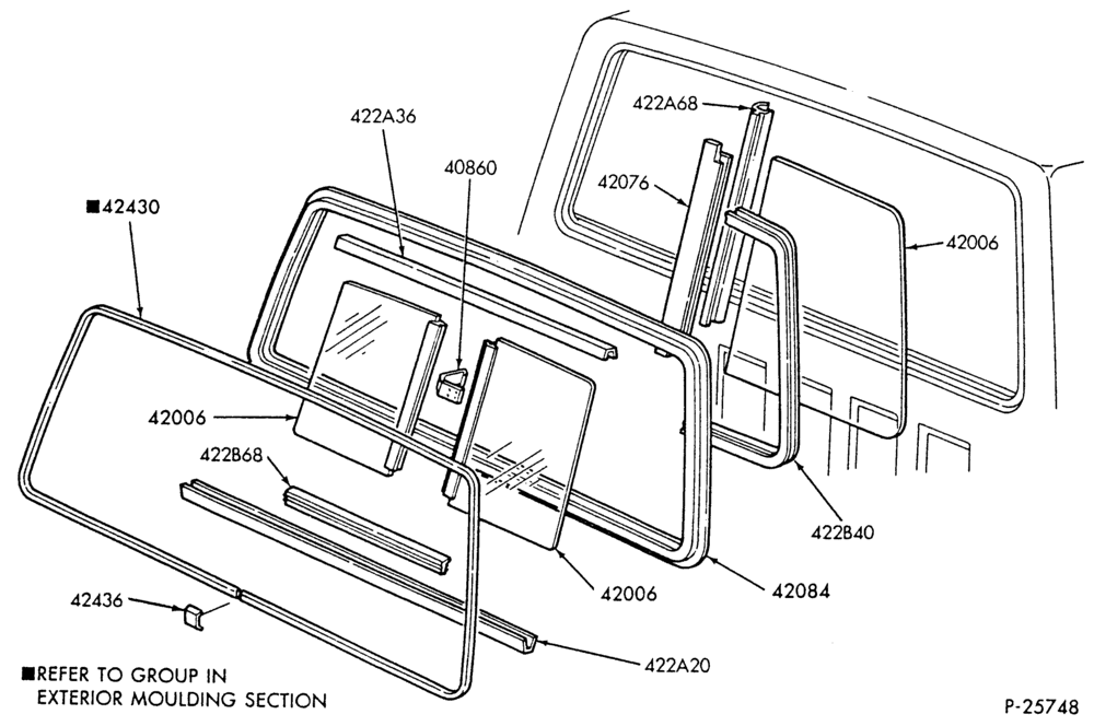 Схема LIFT/TAILGATE, BACK-OF-CAB, BACK WINDOW-Back window parts (sliding)-F-FT600/900