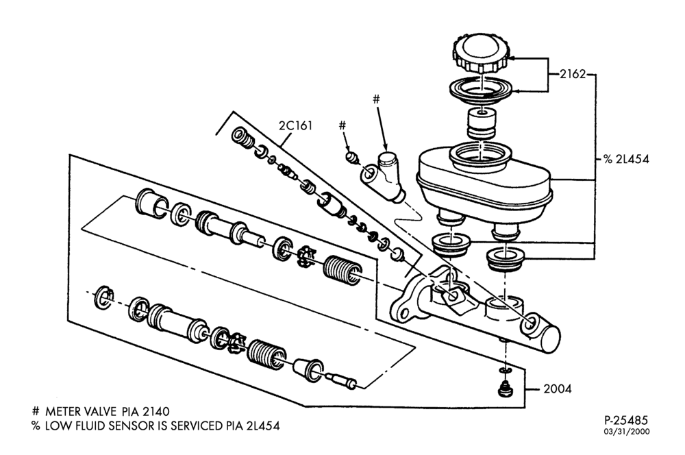 Схема BRAKES-(1987/)-Brake master cylinder-E150/350