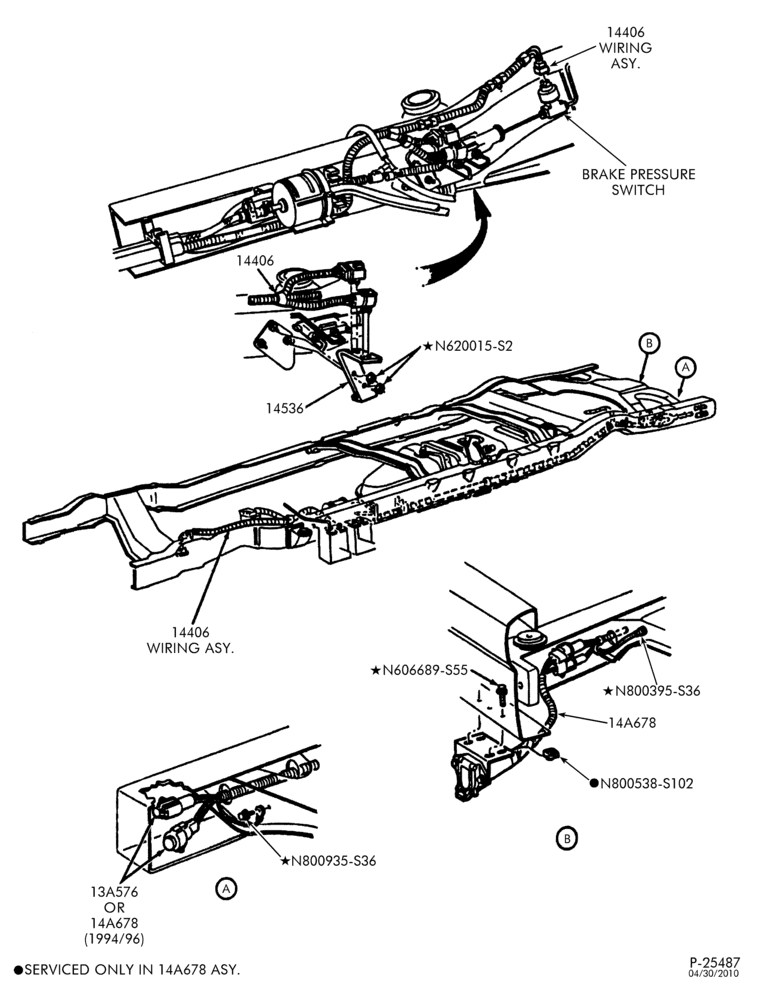 Схема ELECTRICAL SYSTEMS-Relay feed & wiring - trailer towing - Page B-E150/550
