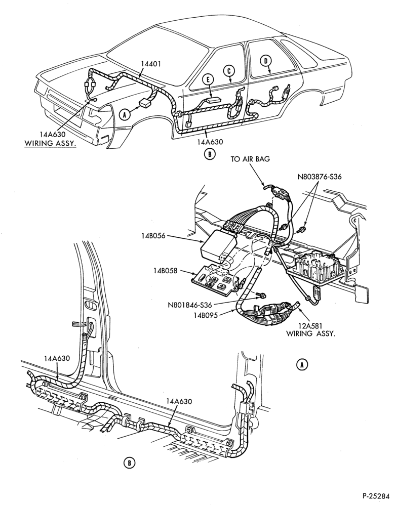 Схема ELECTRICAL SYSTEMS-Power windows, door locks & controls - B/T 54 - Page A