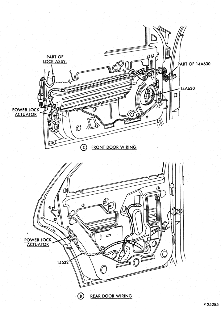 Схема ELECTRICAL SYSTEMS-Power windows, door locks & controls - B/T 54 - Page B