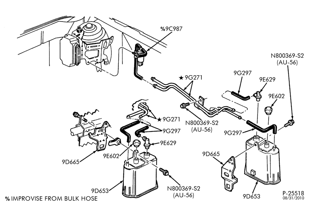 Схема 6 CYL. 3.0L-Fuel vapor canister and related parts