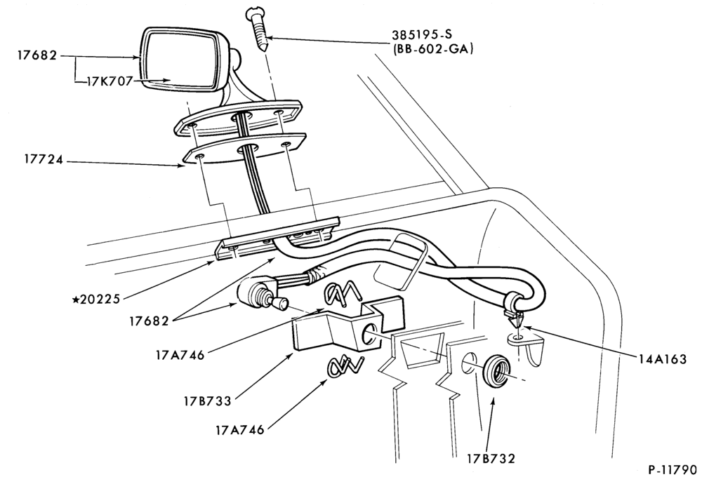 Схема SPEEDOMETER, BUMPERS, MIRRORS AND WIPERS-Mirror - remote control - L.H.