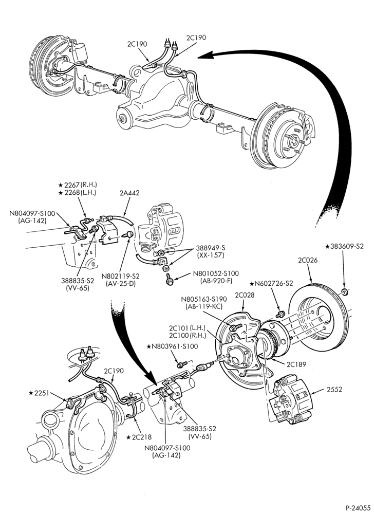 Схема BRAKES-Brake asy. - disc rear mounting