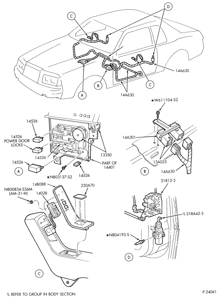 Схема ELECTRICAL SYSTEMS-Power window controls and wiring system