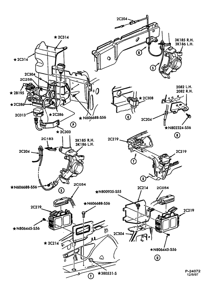 Схема BRAKES-Disc brake system - B/T 74 - w/anti-lock - Page B