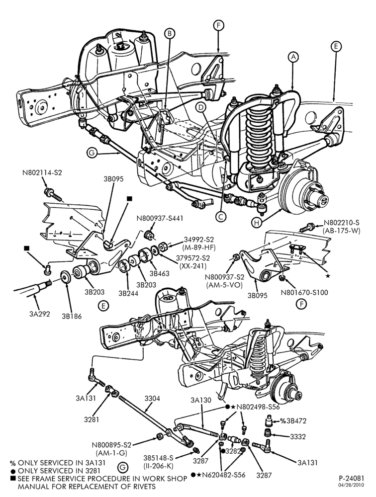Схема FRONT SUSPENSION-Front suspension - dual shock - Page A-U150