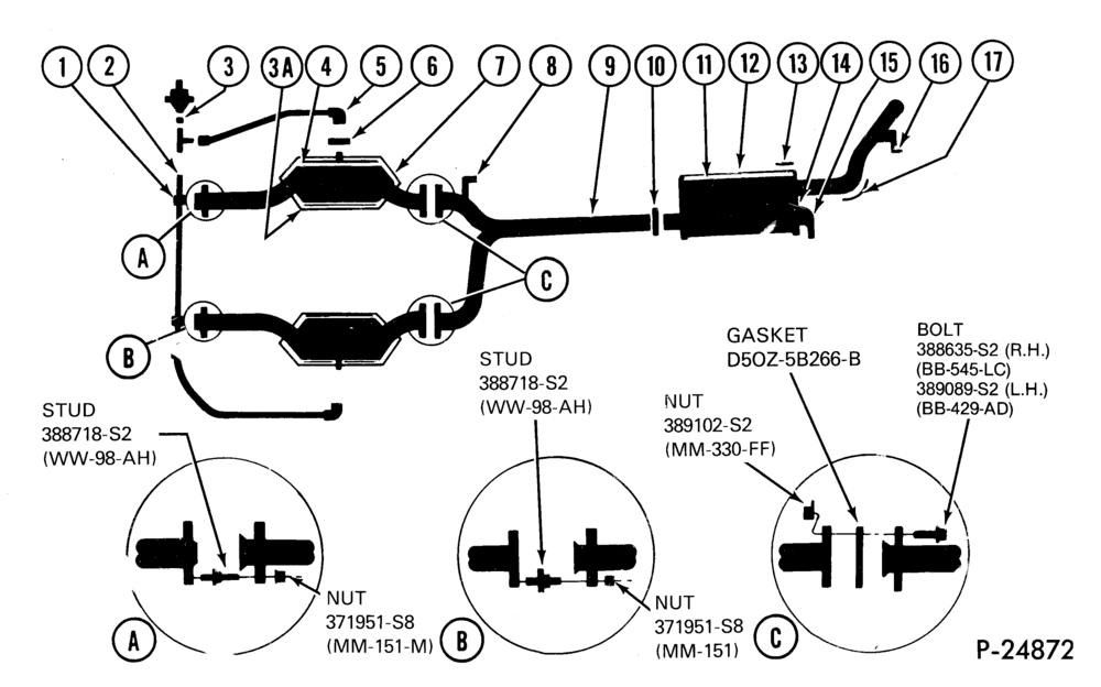 Схема (A,MA) 50 STATES & CANADA W/SINGLE EXHAUST -- 2 U/B