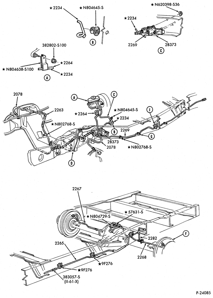 Схема BRAKES-Brake system - without anti-lock - Page A-U150