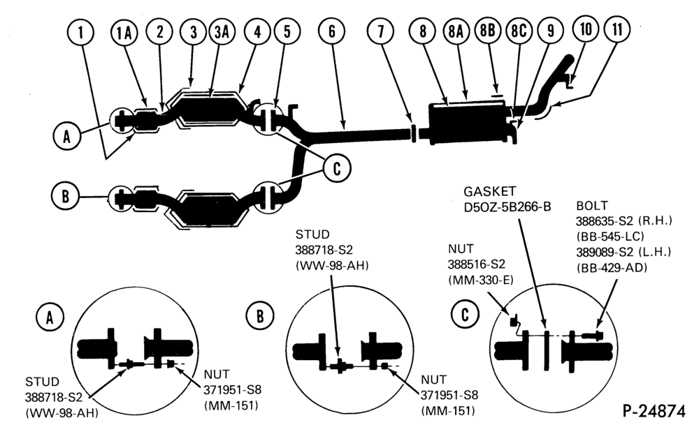Схема (A,MA) CANADA W/SINGLE EXHAUST -- 2 U/B