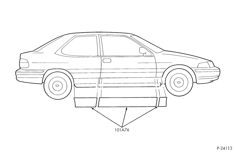 Схема ESCORT -- BODY TYPE 61 - STAINLESS STEEL TRIM KIT