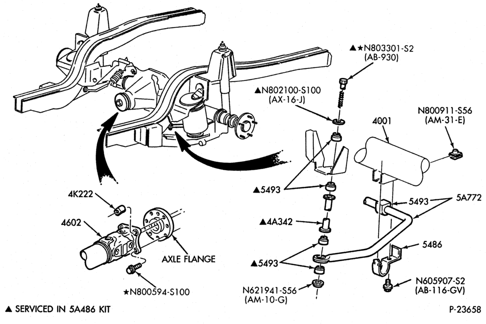 Схема FRONT SPRING AND STABILIZERS-REAR SUSPENSION - stabilizer bar