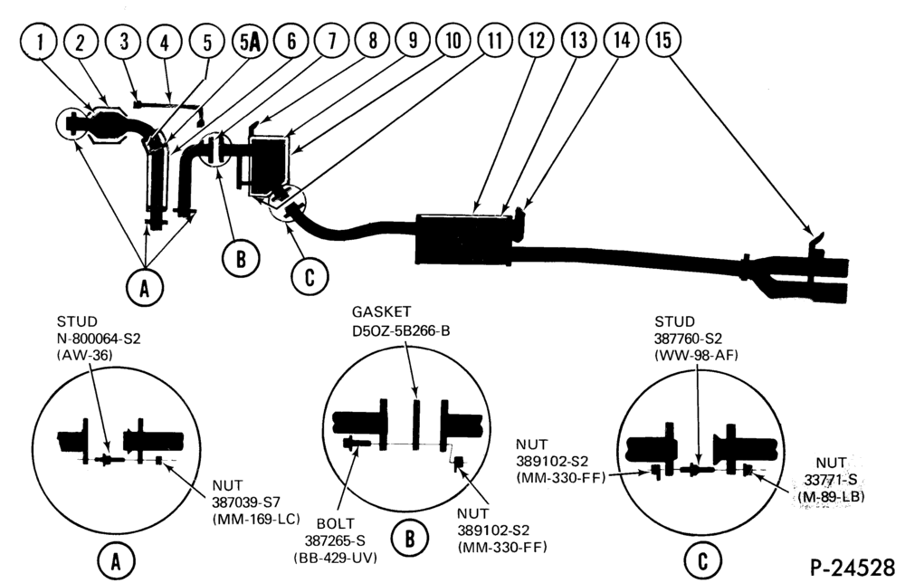 Схема (F,J) TURBOCHARGER -- 1 T/B 1 U/B