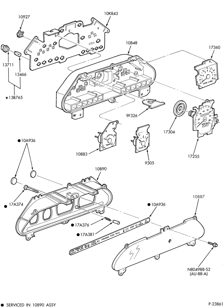 Схема Генератор, INSTRUMENT CLUSTER, BATTERY-Instrument cluster and related parts - w/tachometer