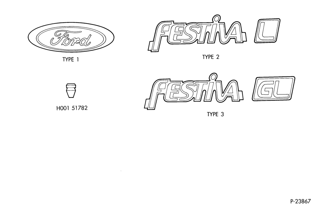 Схема FESTIVA -- NAME PLATES