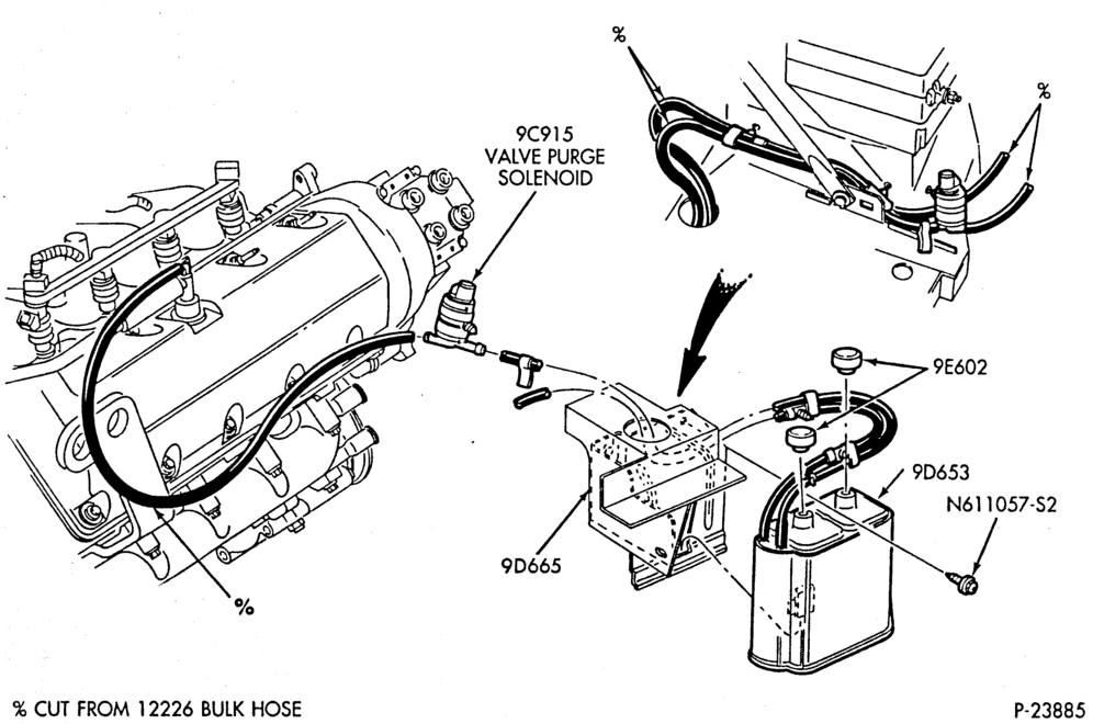 Схема Воздушная заслонка, ACCELERATOR AND SPEED CONTROL-Fuel vapor canister and related parts