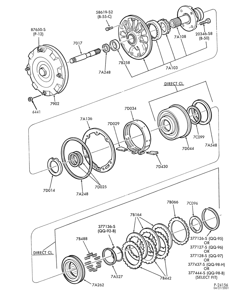 Схема C6 TYPE-INTERNAL PARTS - Clutches, gears & shafts - Page A-U150