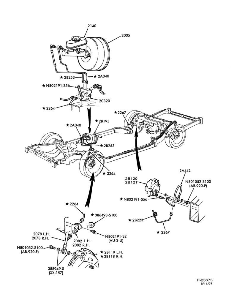 Схема BRAKES-Disc brake system - w/o anti-lock