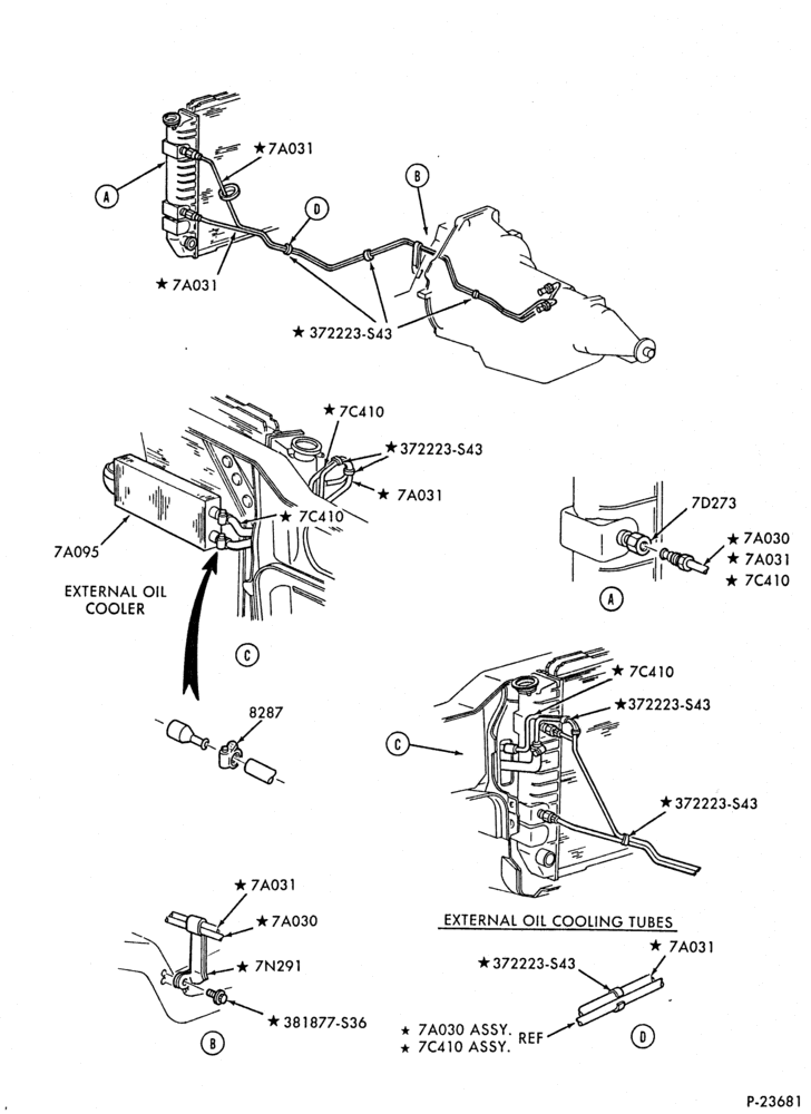 Схема AOD TYPE - EXTERNAL PARTS-AOD TYPE - oil cooling system